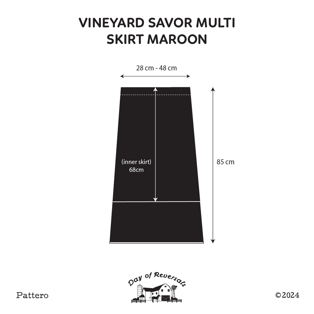 Vineyard Savor Multi Skirt - Maroon