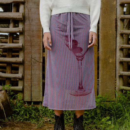 Vineyard Savor Multi Skirt - Maroon