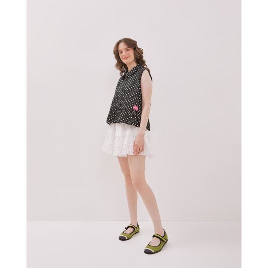 Pretty In Dots Sleeveless Shirt