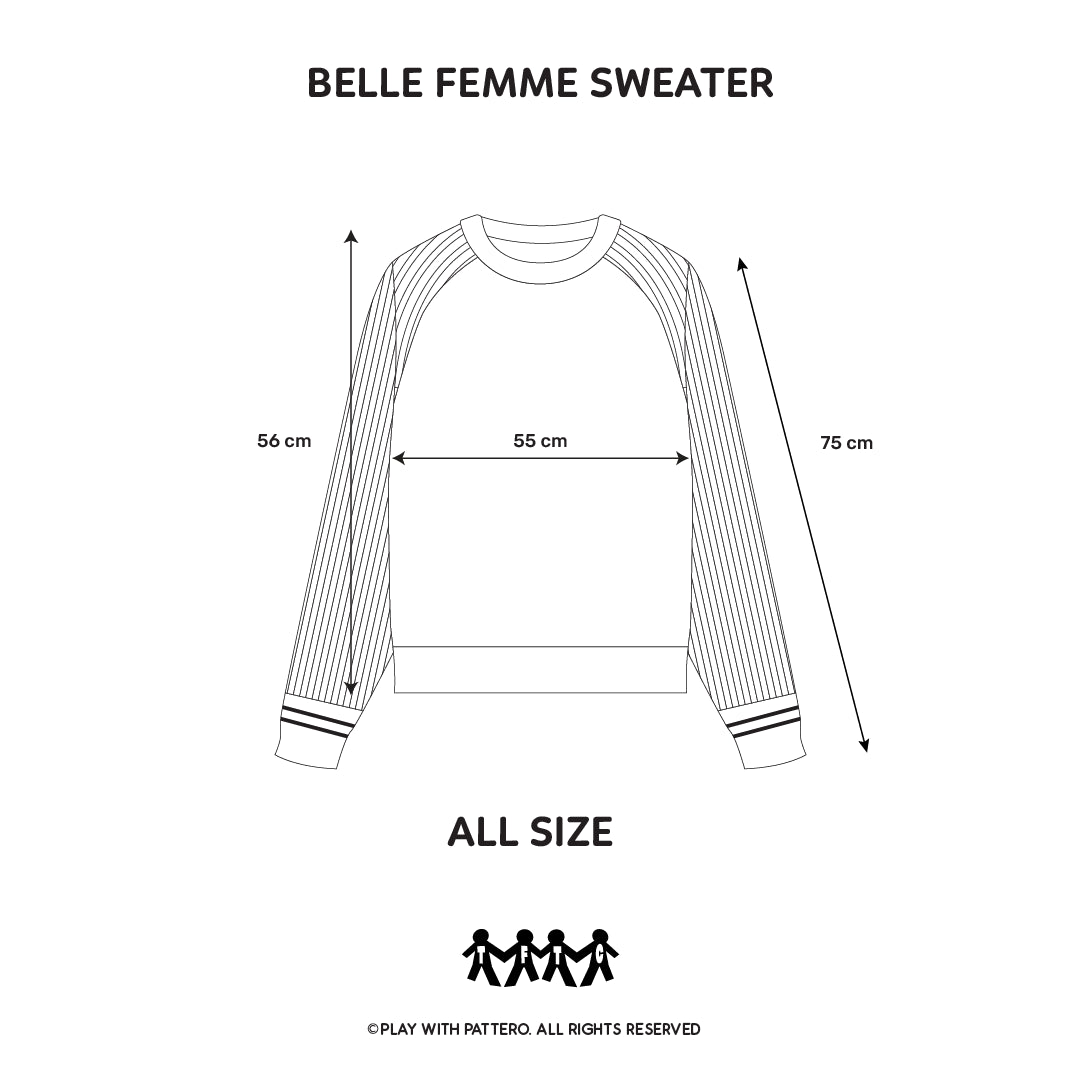 Belle Femme Cross Sweater - Dark