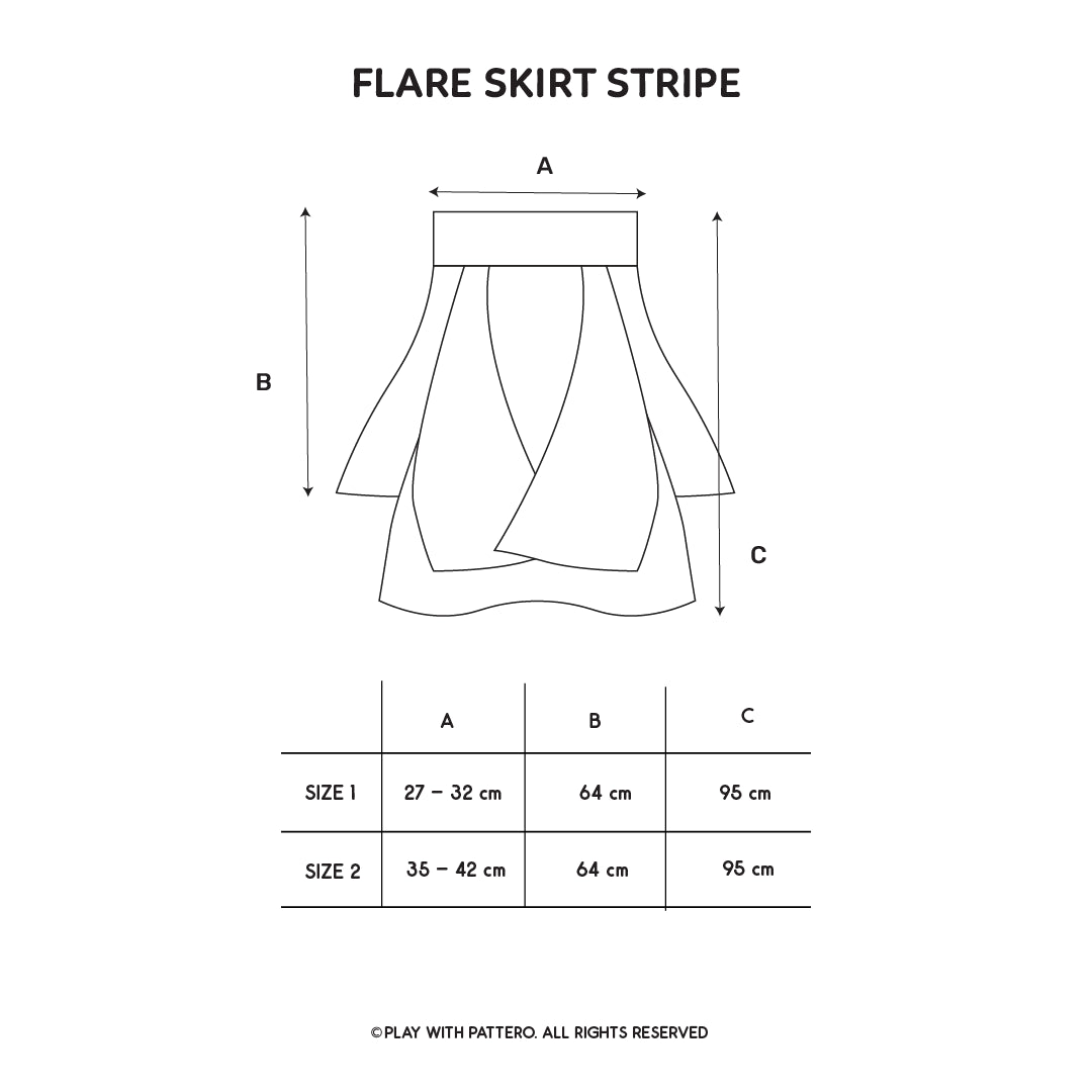 Pattero - Flare Skirt Stripe