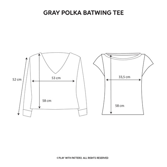 Pattero - Gray Polka Batwing