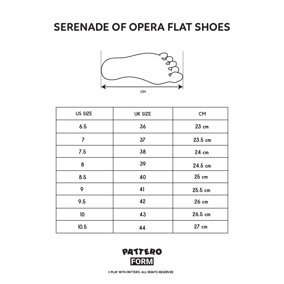 Serenade of Opera Flat Shoes - Maroon/Pink - Silver