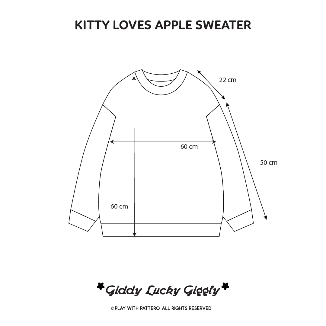 Kitty Loves Apple Sweater - Black