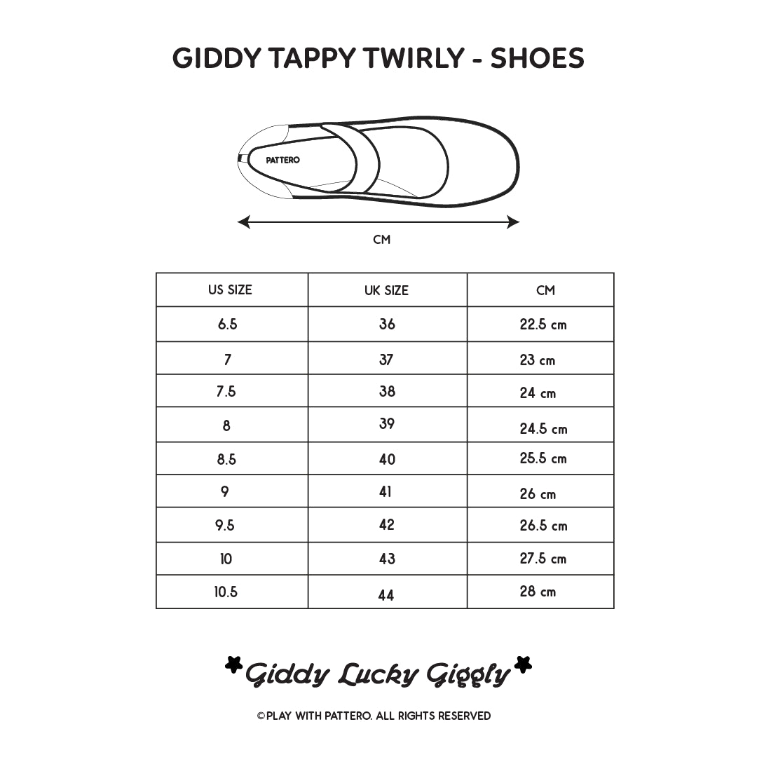 Giddy Tappy Twirly Mary Jane Flat Shoes - Brown/Blue