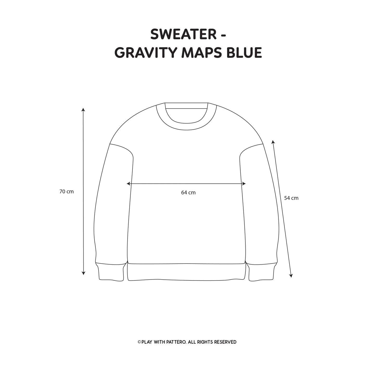 Gravity Maps Knit Sweater - Blue