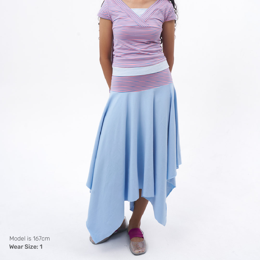 gimmepattero - Buttercup Foldover Skirt in Stripes