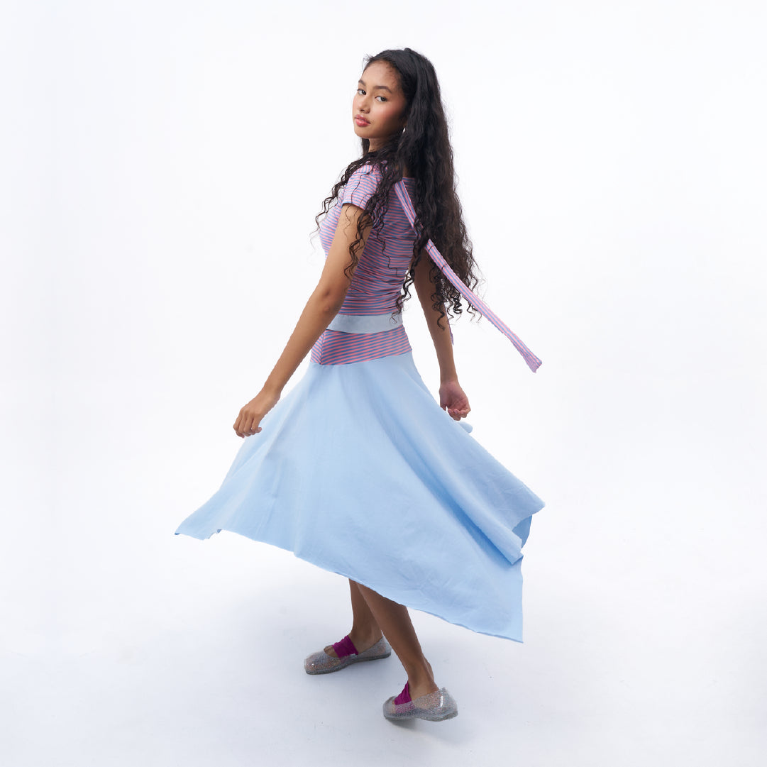 gimmepattero - Buttercup Foldover Skirt in Stripes