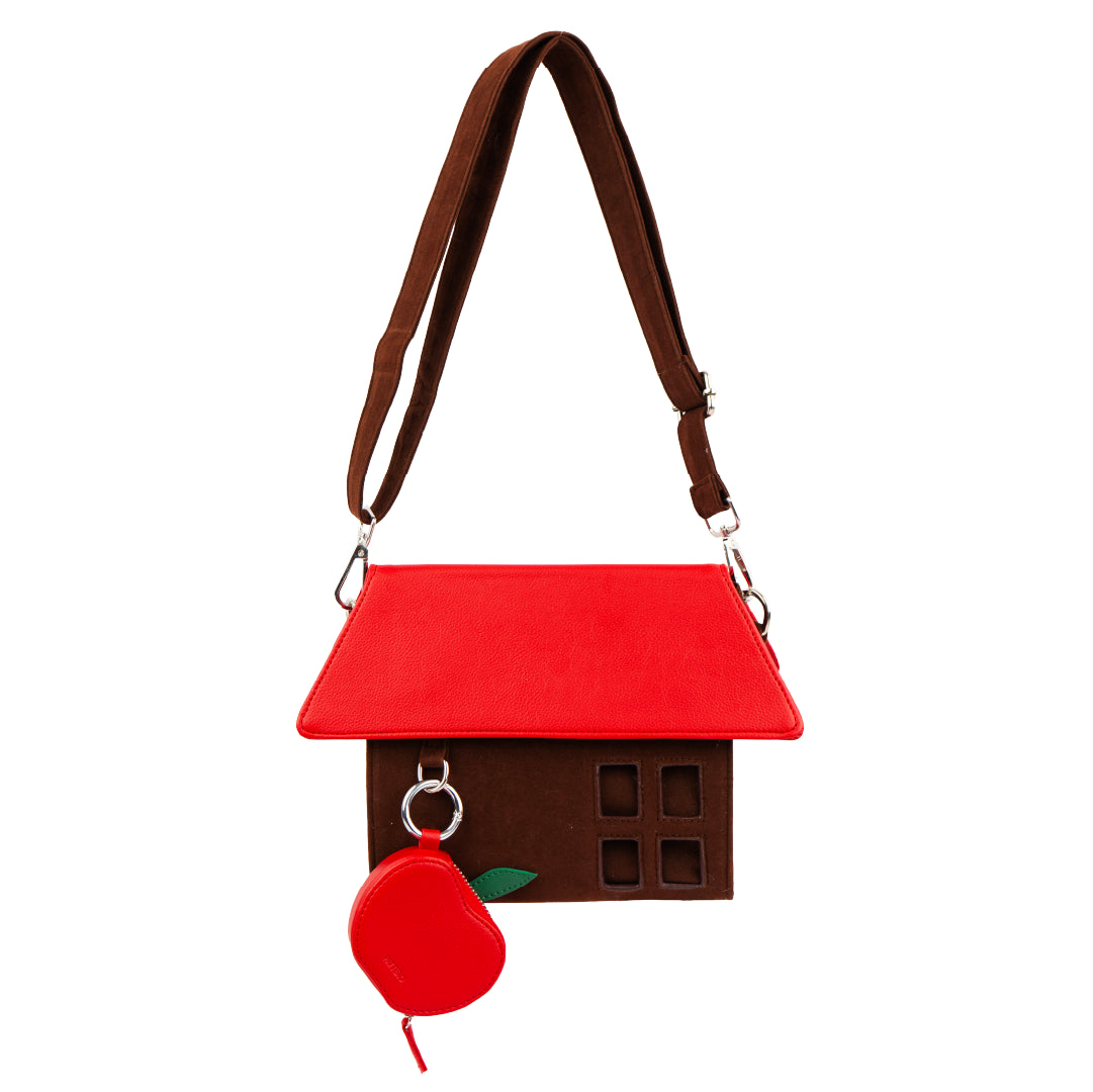 Mini Cottage Darling Shoulder Bag - Brown/Red