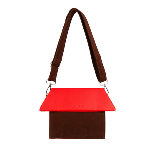 Mini Cottage Darling Shoulder Bag - Brown/Red