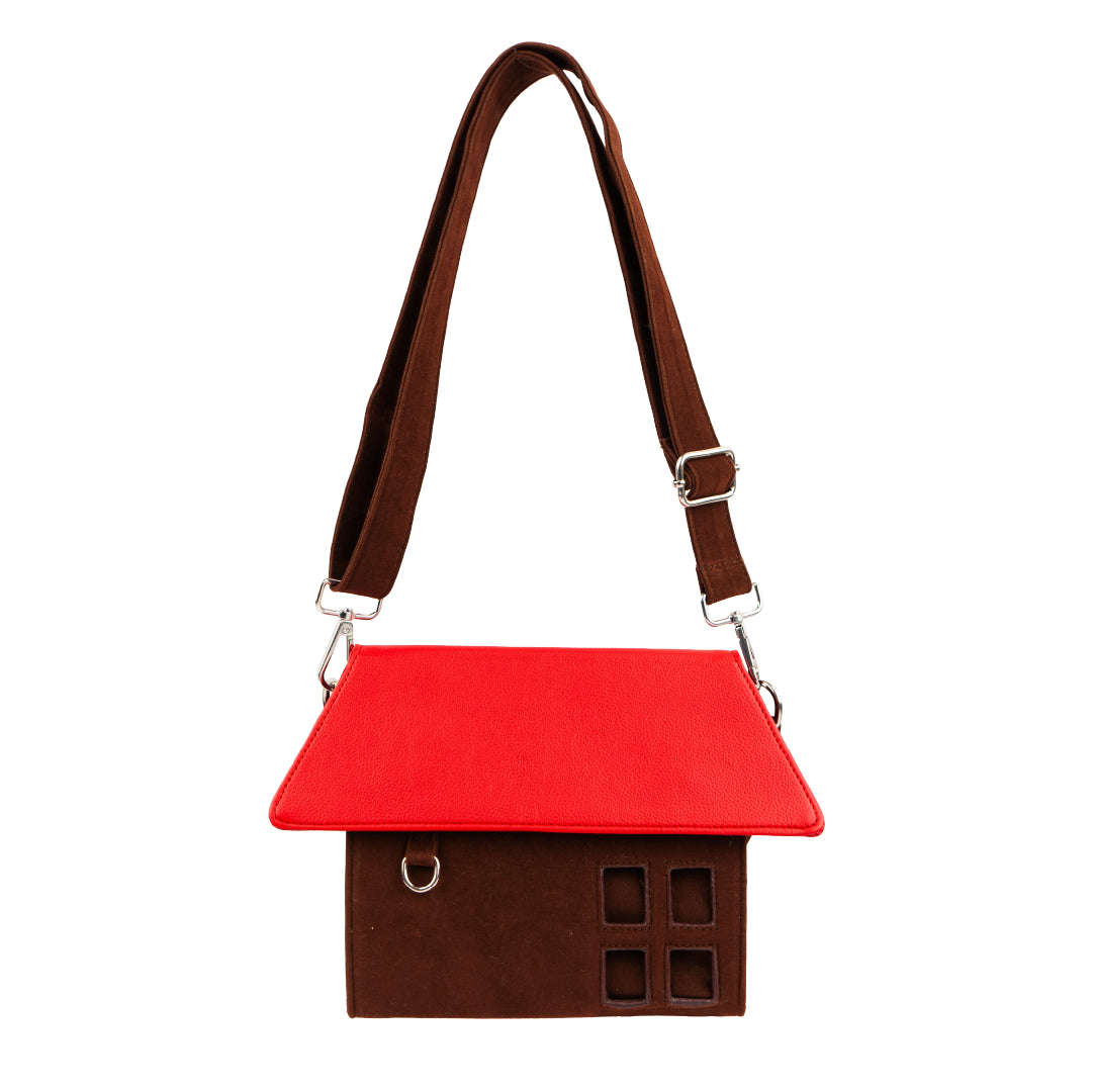 Mini Cottage Darling Shoulder Bag - Brown/Red
