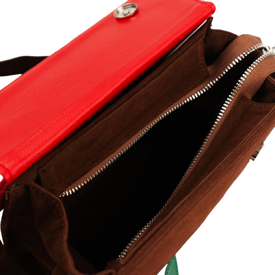 Mini Cottage Darling Shoulder Bag - Brown/Red