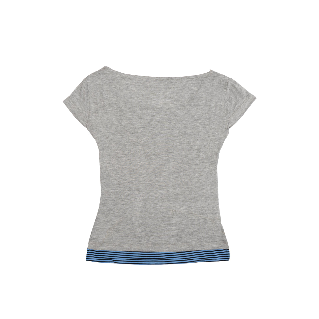 gimmepattero - V-Neck Top in Misty Stripes