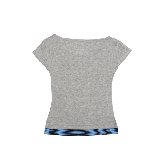 gimmepattero - V-Neck Top in Misty Stripes