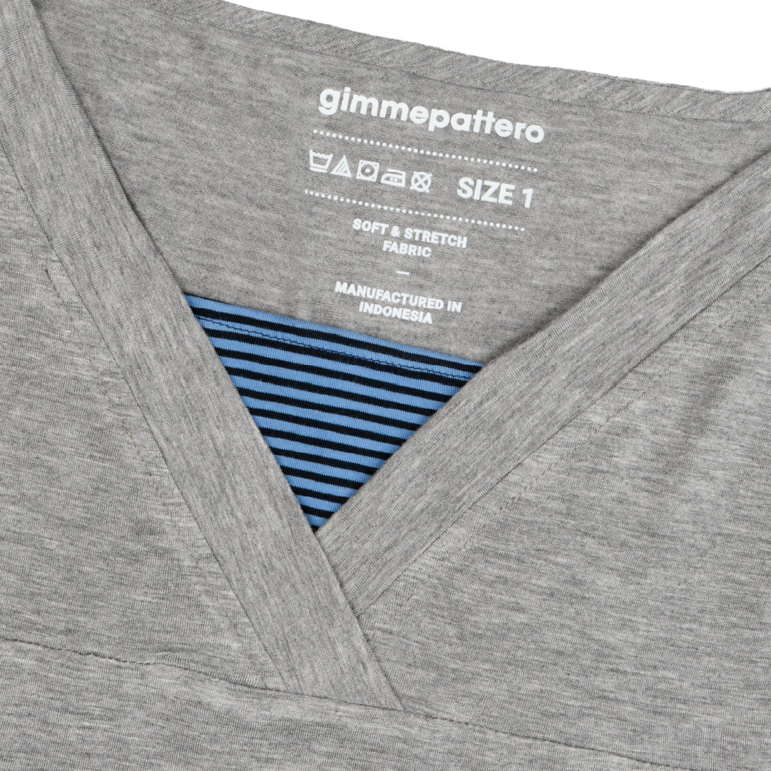 gimmepattero - V-Neck Top in Misty Stripes