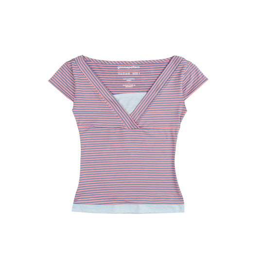 gimmepattero - V-Neck Top in Stripes Mint