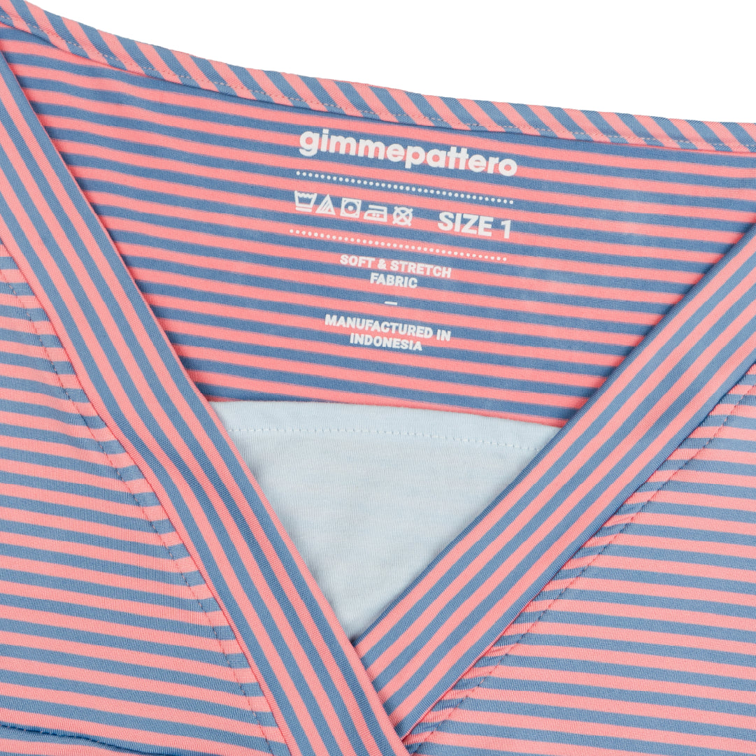 gimmepattero - V-Neck Top in Stripes Mint