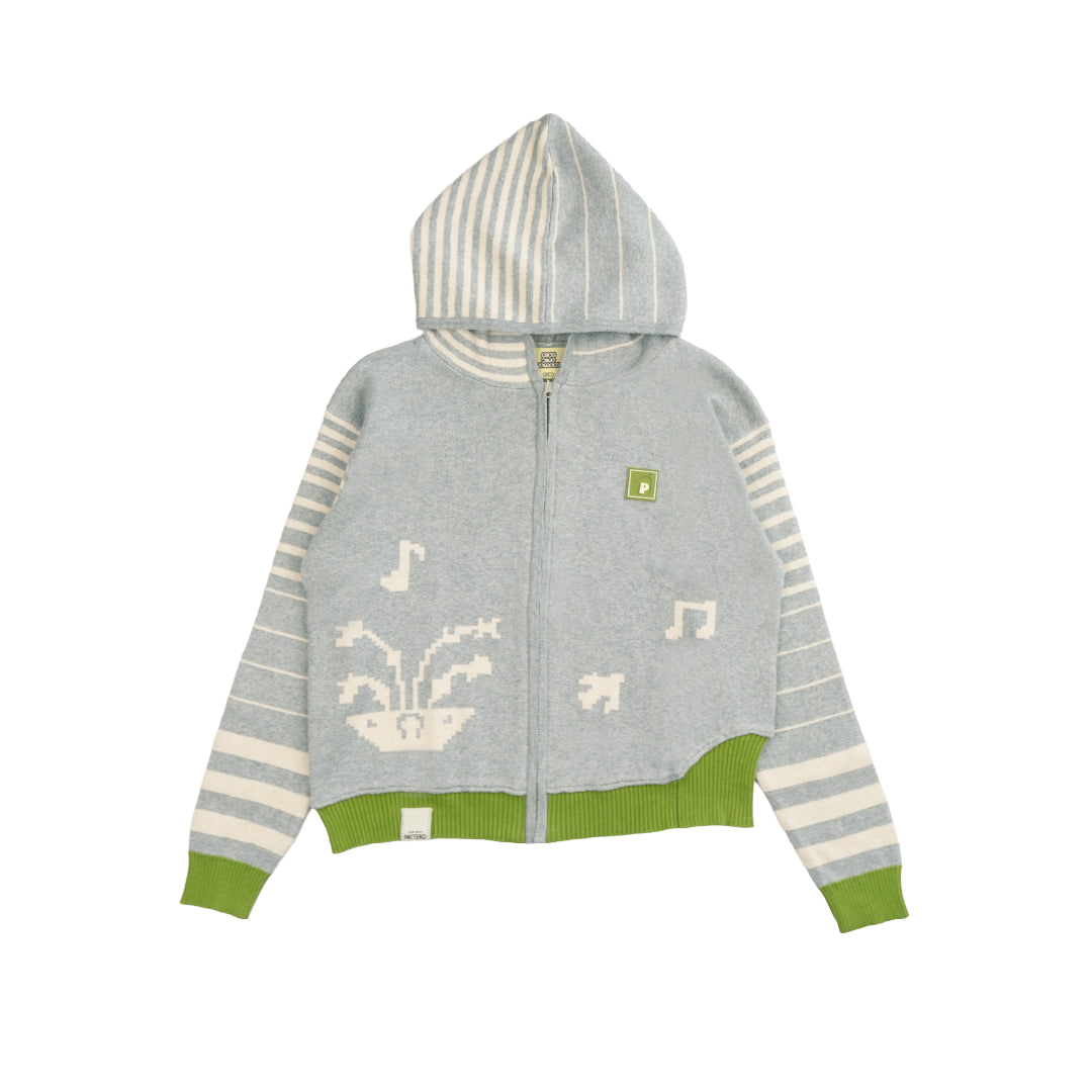Pattero - Mist Tabby Knit Hoodie