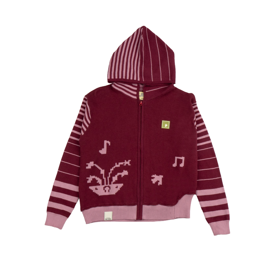 Pattero - Mulberry Tabby Knit Hoodie