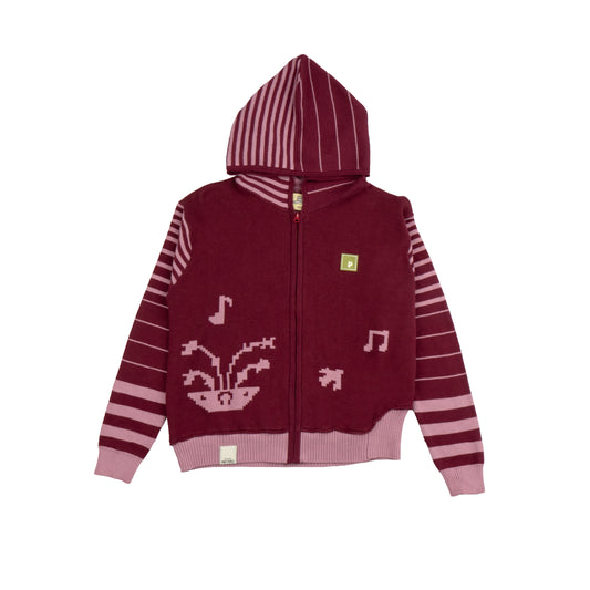 Pattero - Mulberry Tabby Knit Hoodie