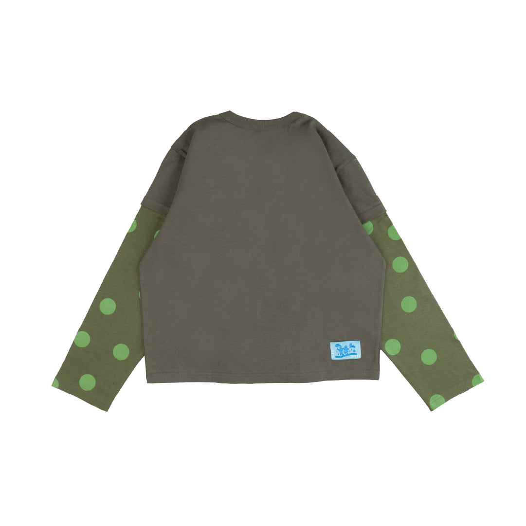 Pattero - The Warm Swirl Garden Green Longsleeve Tee