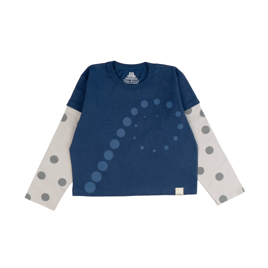 Pattero - The Warm Swirl Midnight Blue Longsleeve Tee