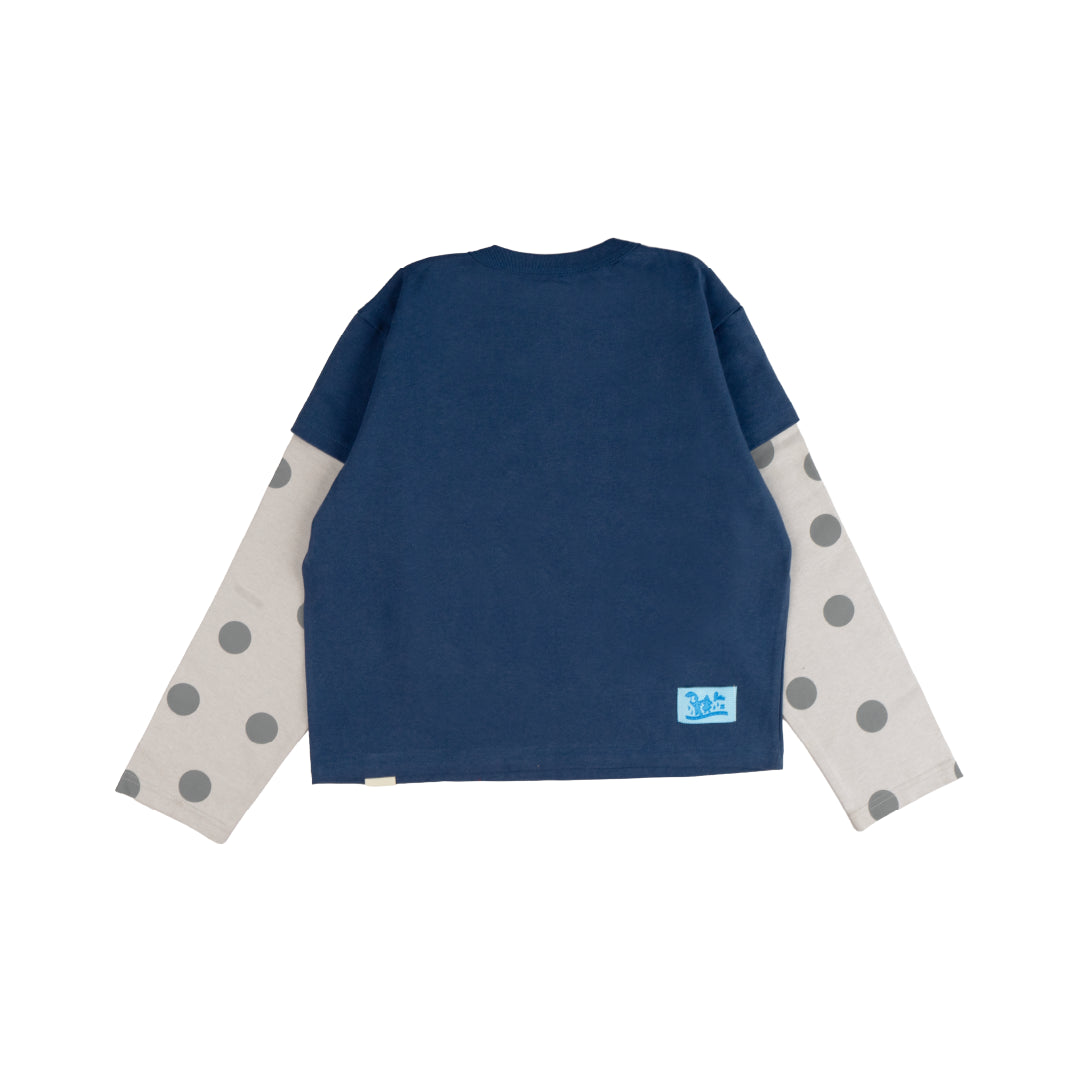 Pattero - The Warm Swirl Midnight Blue Longsleeve Tee