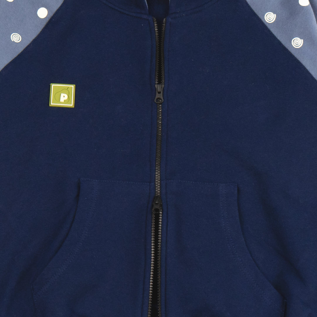 Pattero - Spiral Dots Navy Fleece Hoodie