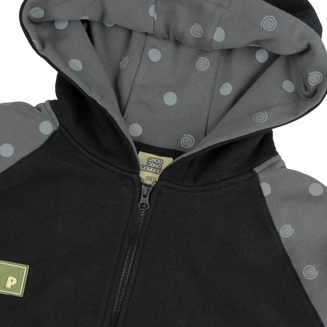 Pattero - Spiral Dots Stone Fleece Hoodie