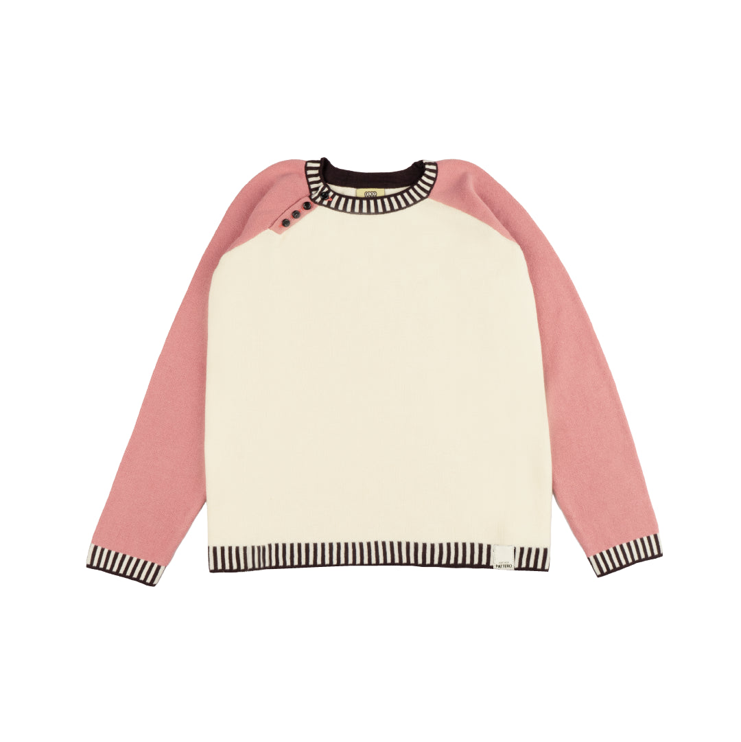 Pattero - Henley Pink Hush Knit Sweatshirt