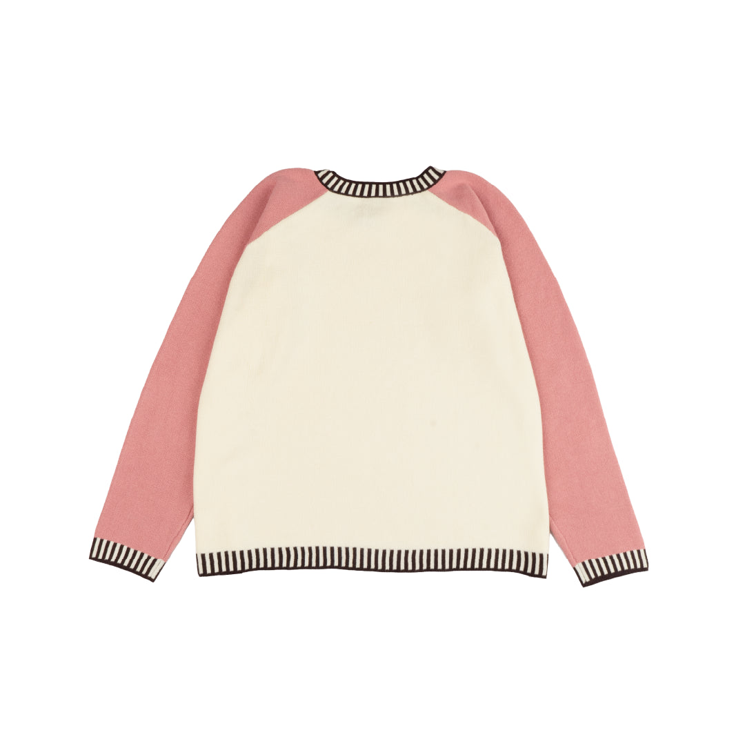 Pattero - Henley Pink Hush Knit Sweatshirt