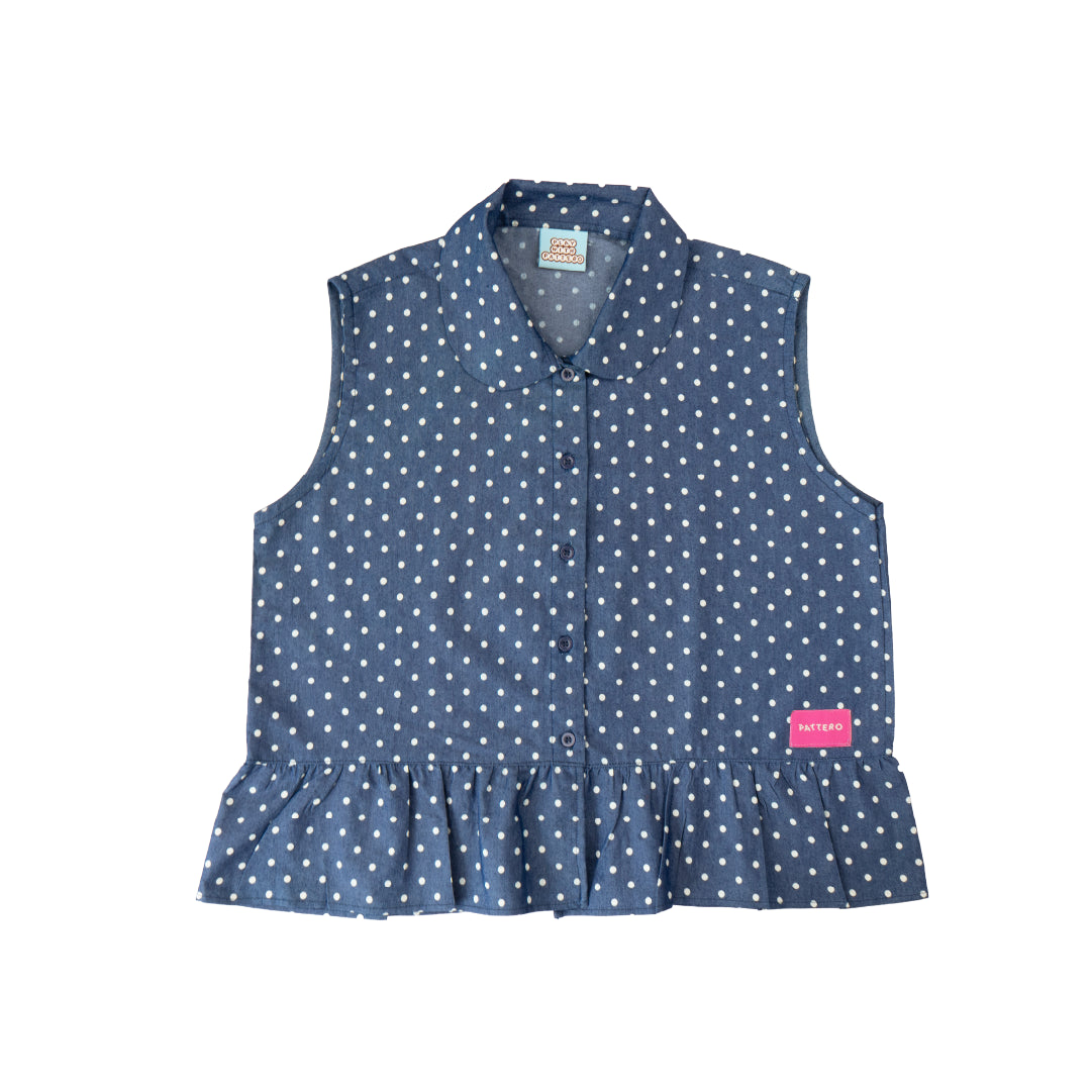 Pretty In Dots Sleeveless Shirt