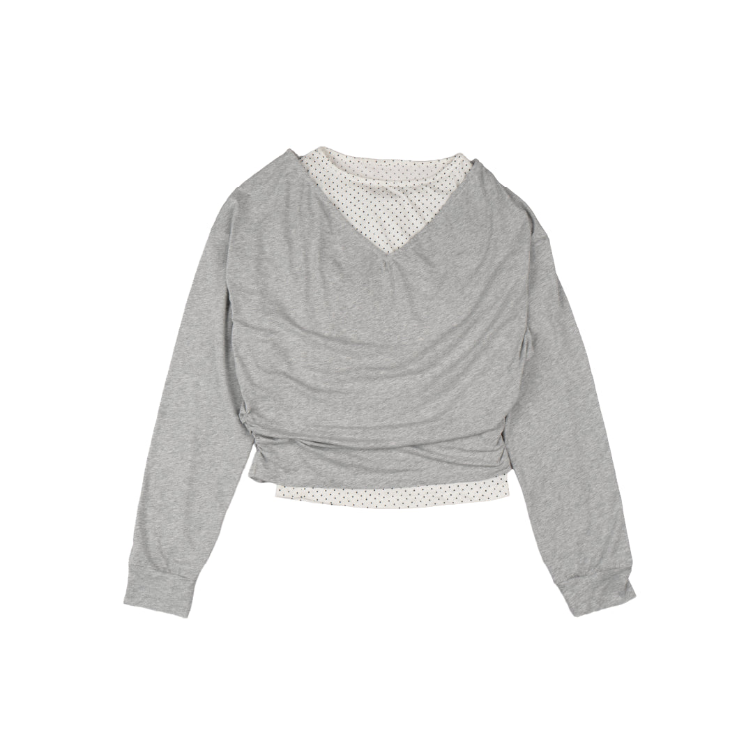 Pattero - Gray Polka Batwing