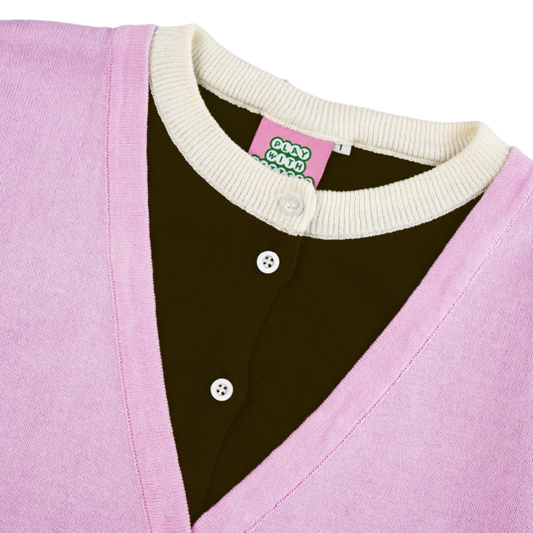 Lumen Layered Cardigan - Strawberry Cream