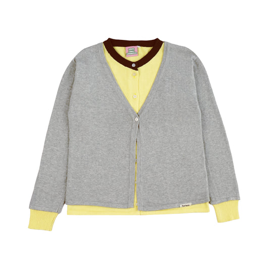 Lumen Layered Cardigan - Lemon Tart