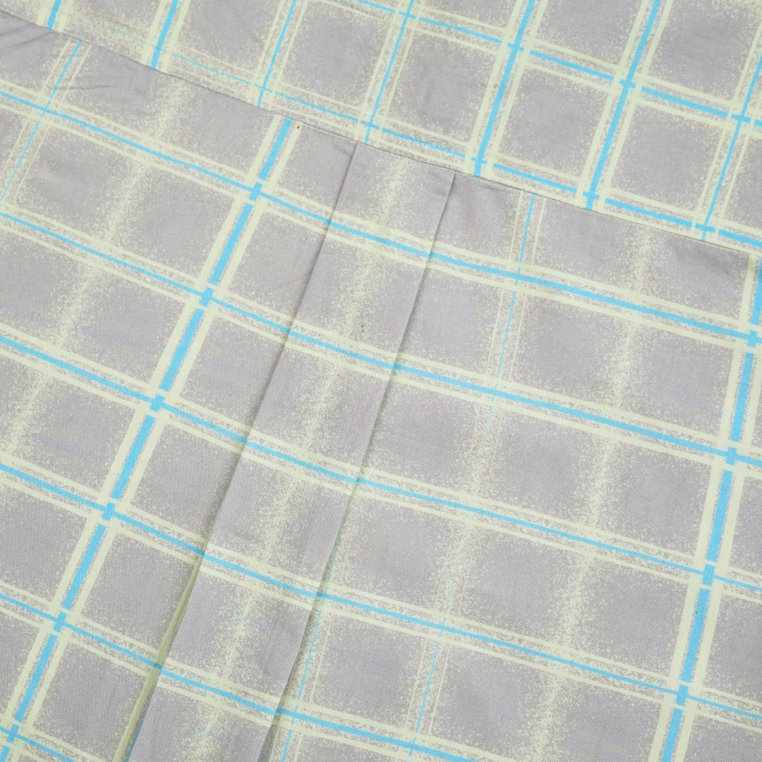Ash Line Plaid Loose Shirt