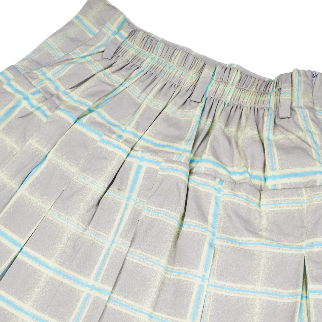 Ash Line Plaid Skirt