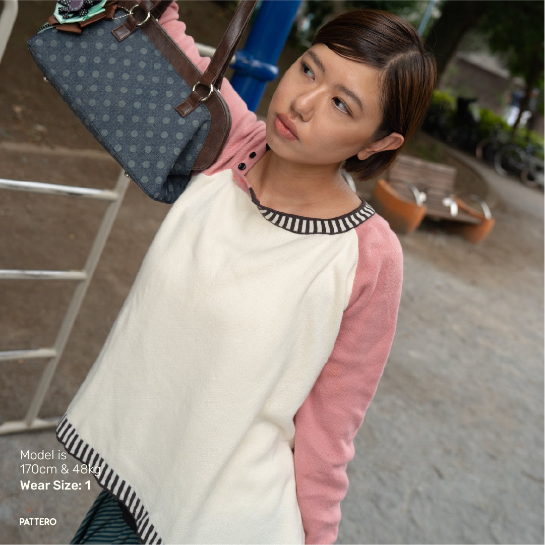 Pattero - Henley Pink Hush Knit Sweatshirt