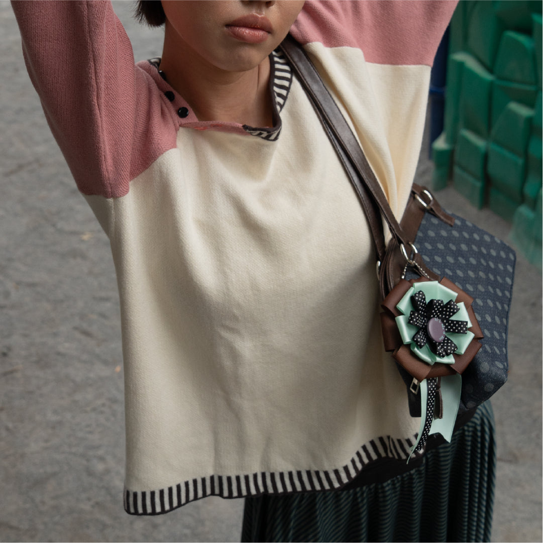 Pattero - Henley Pink Hush Knit Sweatshirt