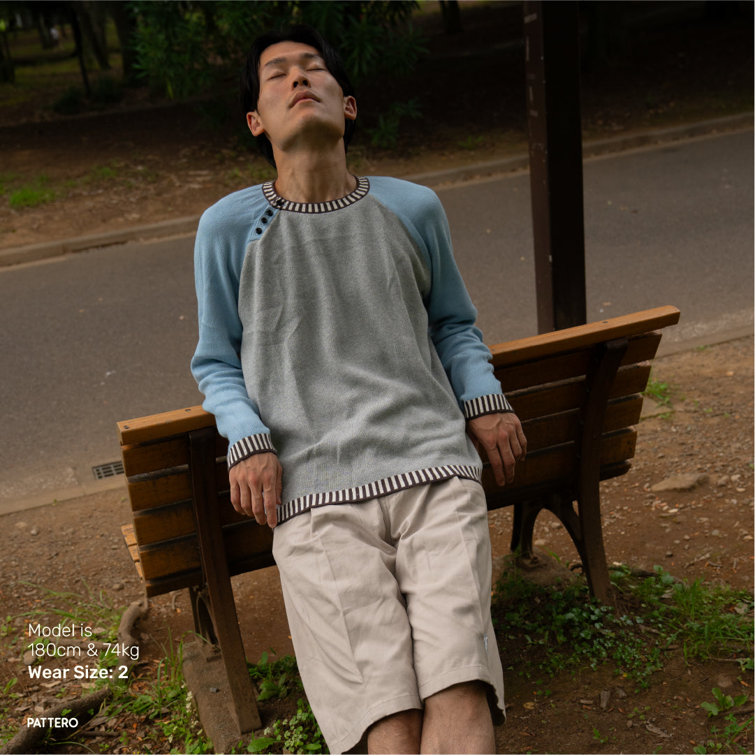 Pattero - Henley Blue Hush Knit