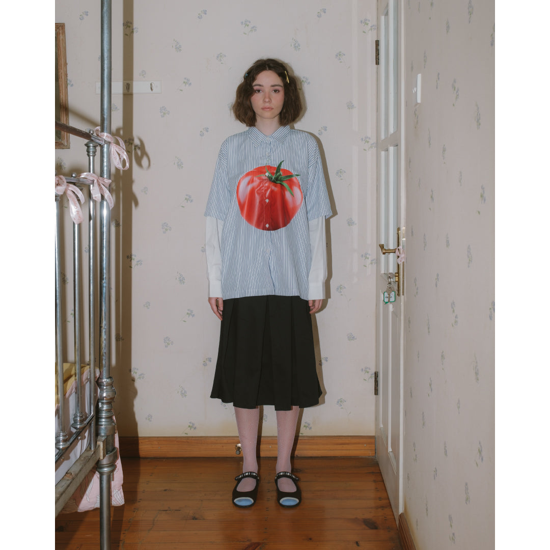 Tomato Twinkle Stripes Shirt - White/Blue