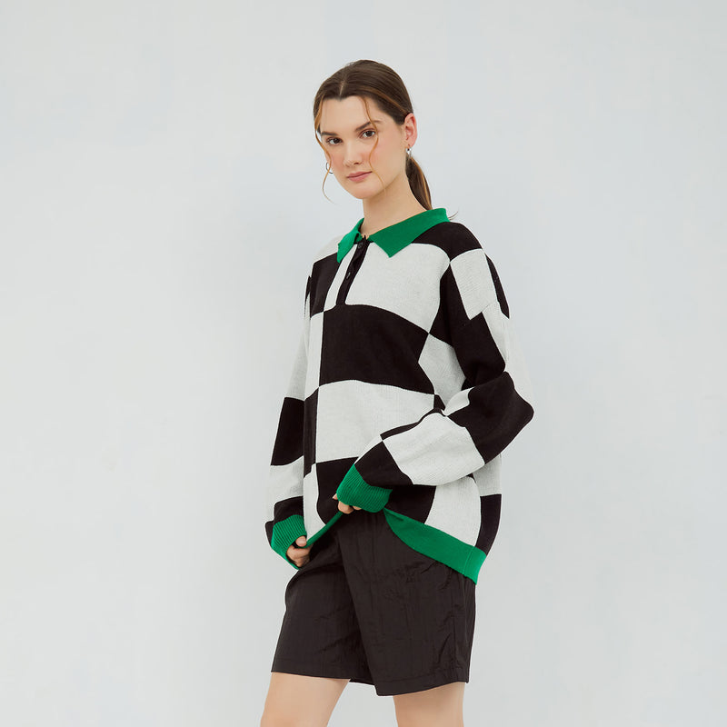 Emerald Checkered Polo Shirt