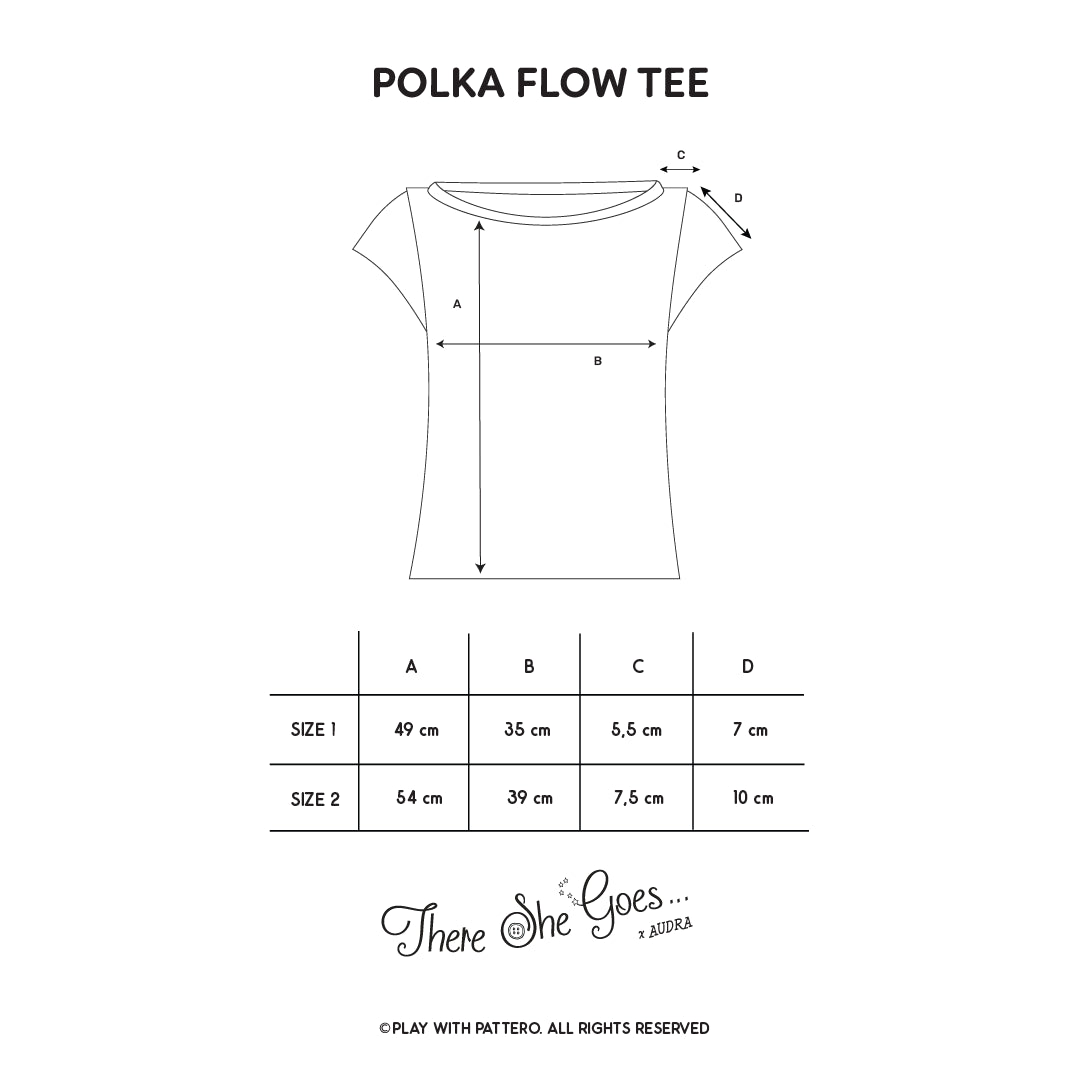Organic Cotton Bamboo Polka Flow Tee