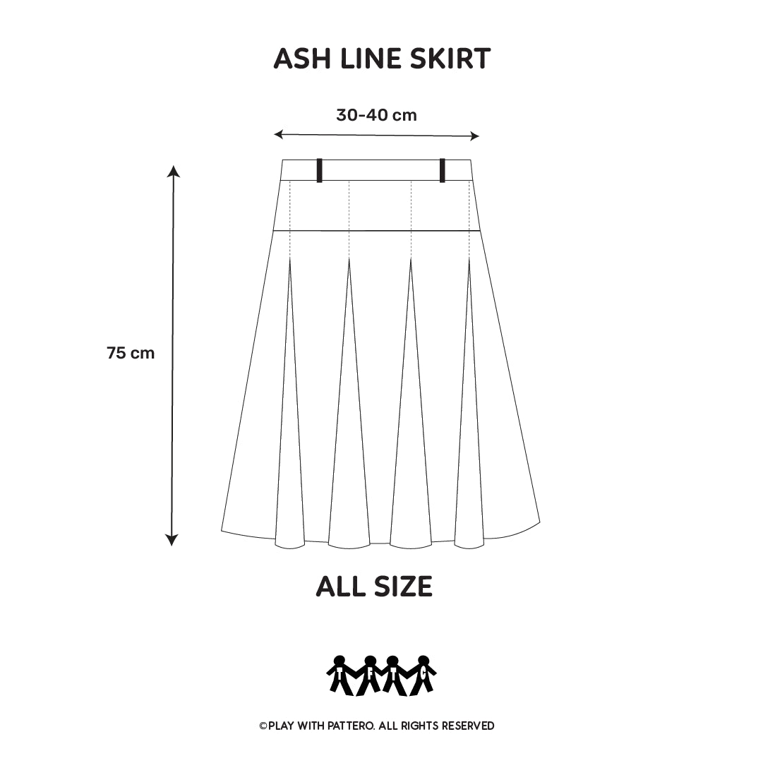Ash Line Plaid Skirt