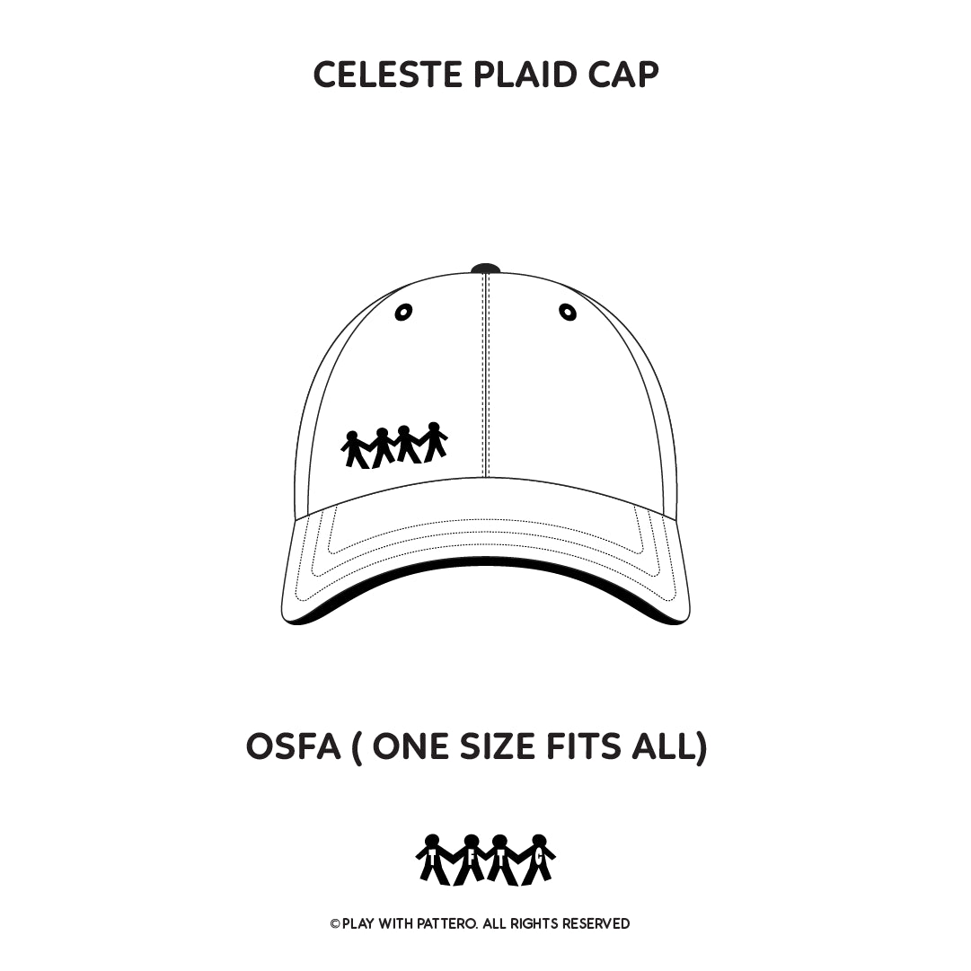 Celeste Plaid Cap
