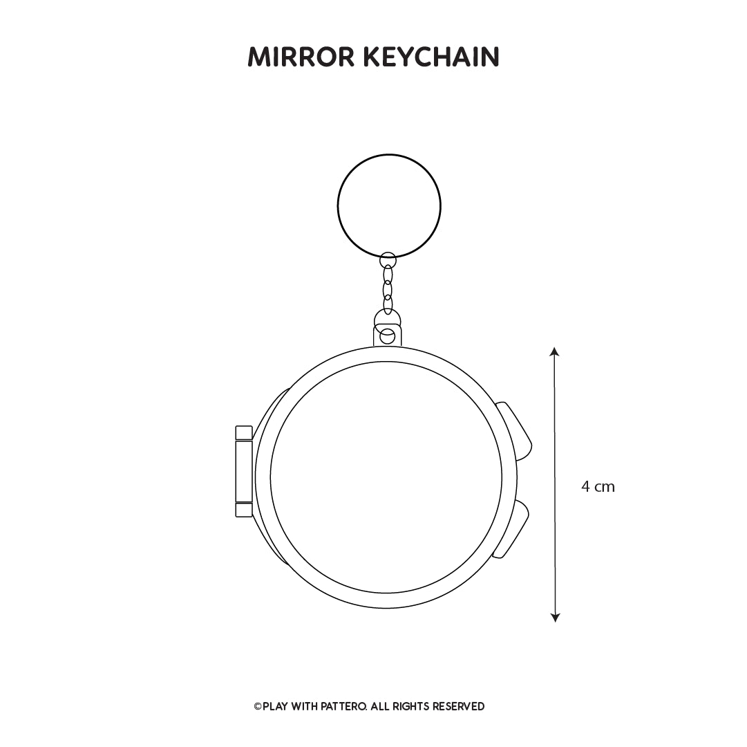 Pattero - The Deer and Rabbit Mirror Keychain