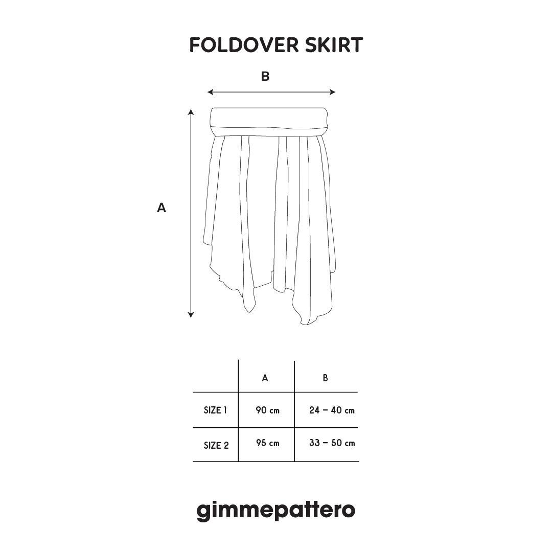 gimmepattero - Buttercup Foldover Skirt in Misty