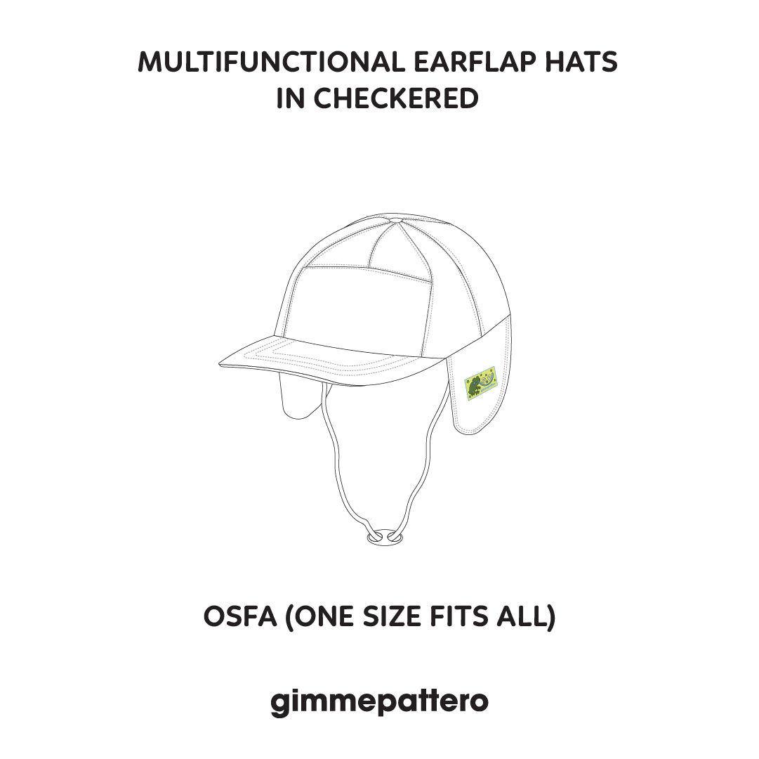 gimmepattero - Multifunctional Earflap Hats in Checkered