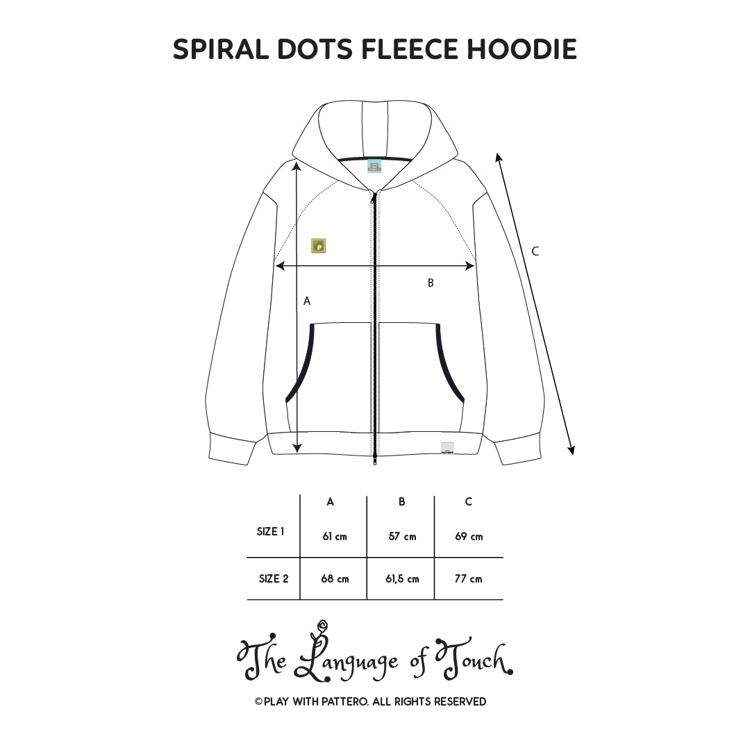 Pattero - Spiral Dots Stone Fleece Hoodie