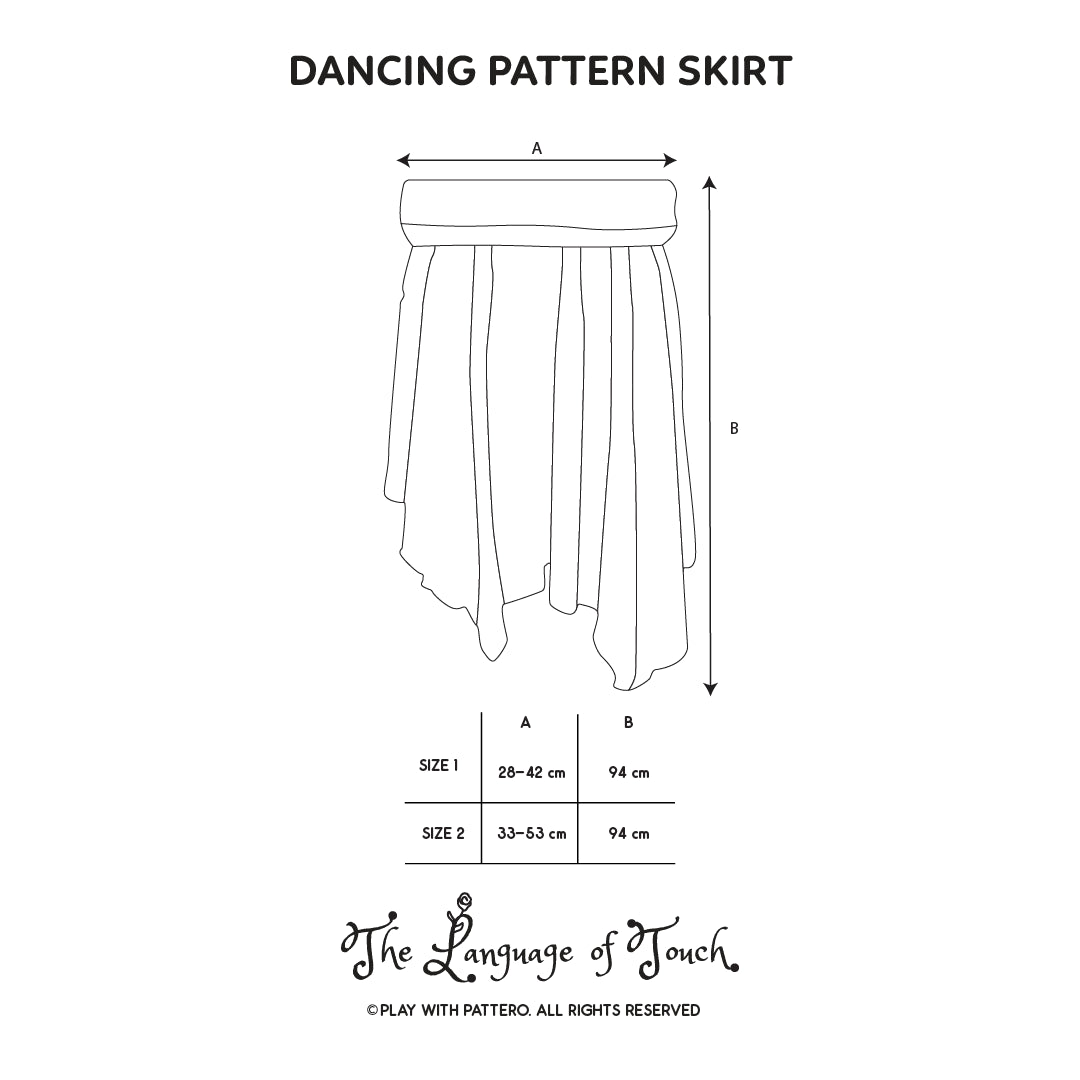 Pattero - Dancing Pattern Light Stripe Skirt